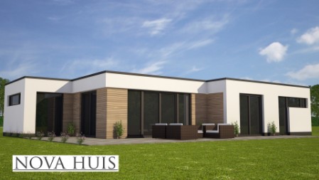 NOVA-HUIS A113 Modere bungalow gelijkvloers levensloopbestendig bouwconstructie staalframebouw Nederland