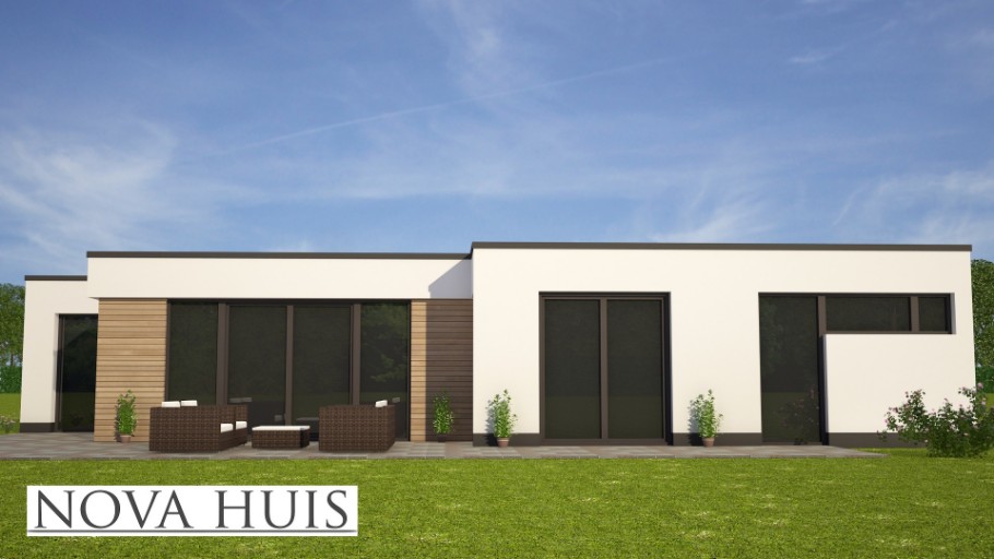 NOVA-HUIS A113 Modere bungalow gelijkvloers levensloopbestendig bouwconstructie staalframebouw Nederland