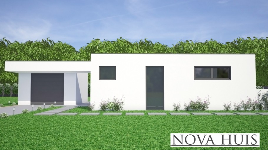 NOVA-HUIS A145 bungalow indeling en plattegrond staalframebouw Nederland
