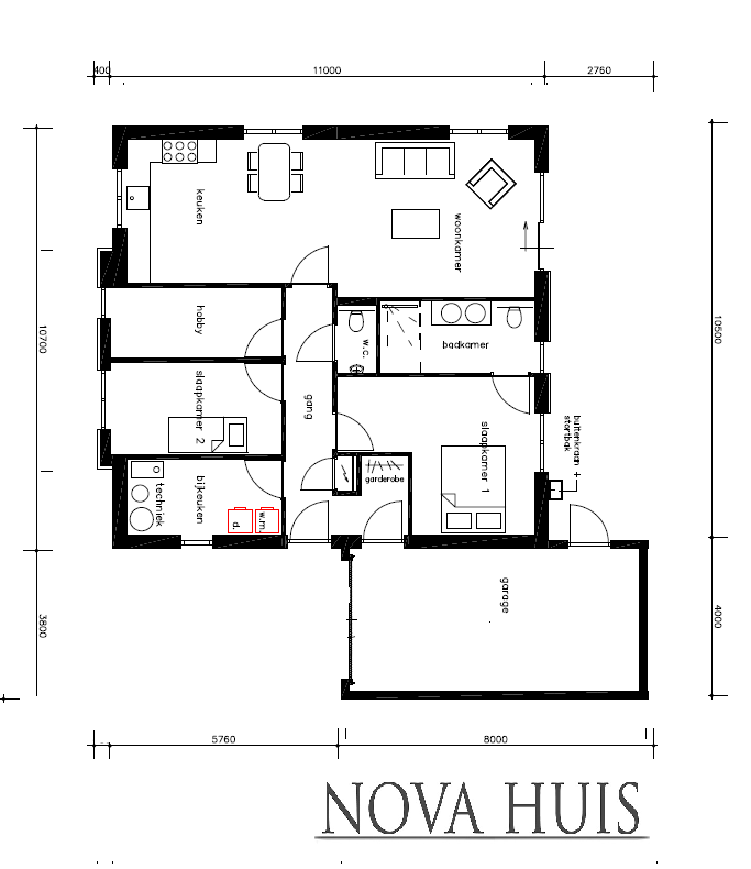 NOVA-HUIS A152 levensloopbestendige woning plat dak energieneutraal ATLANTA MBS staaalframebouw 