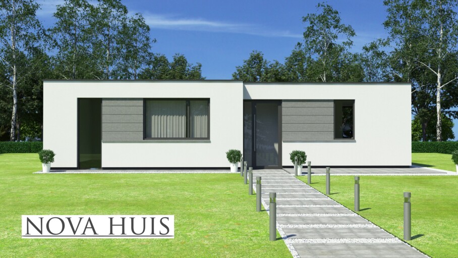 NOVA HUIS A154 Bungalow ontwerpen en bouwen staalframebouw Nederland 