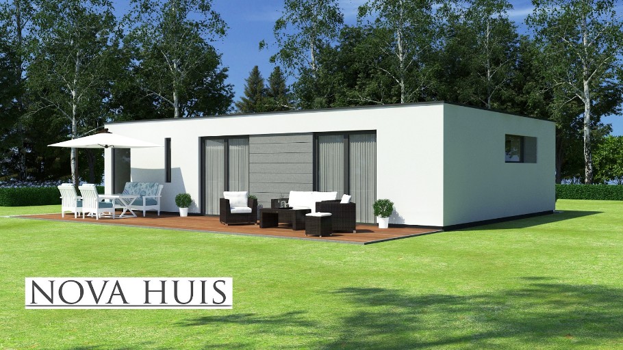 NOVA HUIS A154 Bungalow ontwerpen en bouwen staalframebouw Nederland 