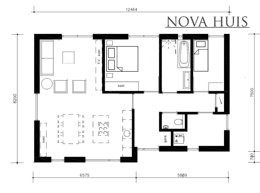 NOVA HUIS A154 Bungalow ontwerpen en bouwen staalframebouw Nederland 