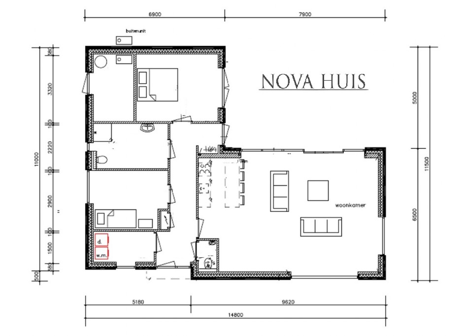 NOVA-HUIS A179 bungalow met verhoogde woonkamer en veel licht ATLANTA MBS 