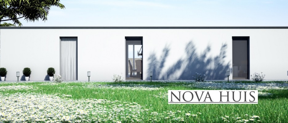 NOVA-HUIS C101 L vorm bungalow levensloopbestendig ATLANTA Staalframebouw