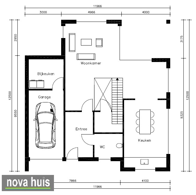 NOVA-HUIS Eigentijdse kubistische woning in moderne bouwstijl overdekt terras veel glas en licht K89