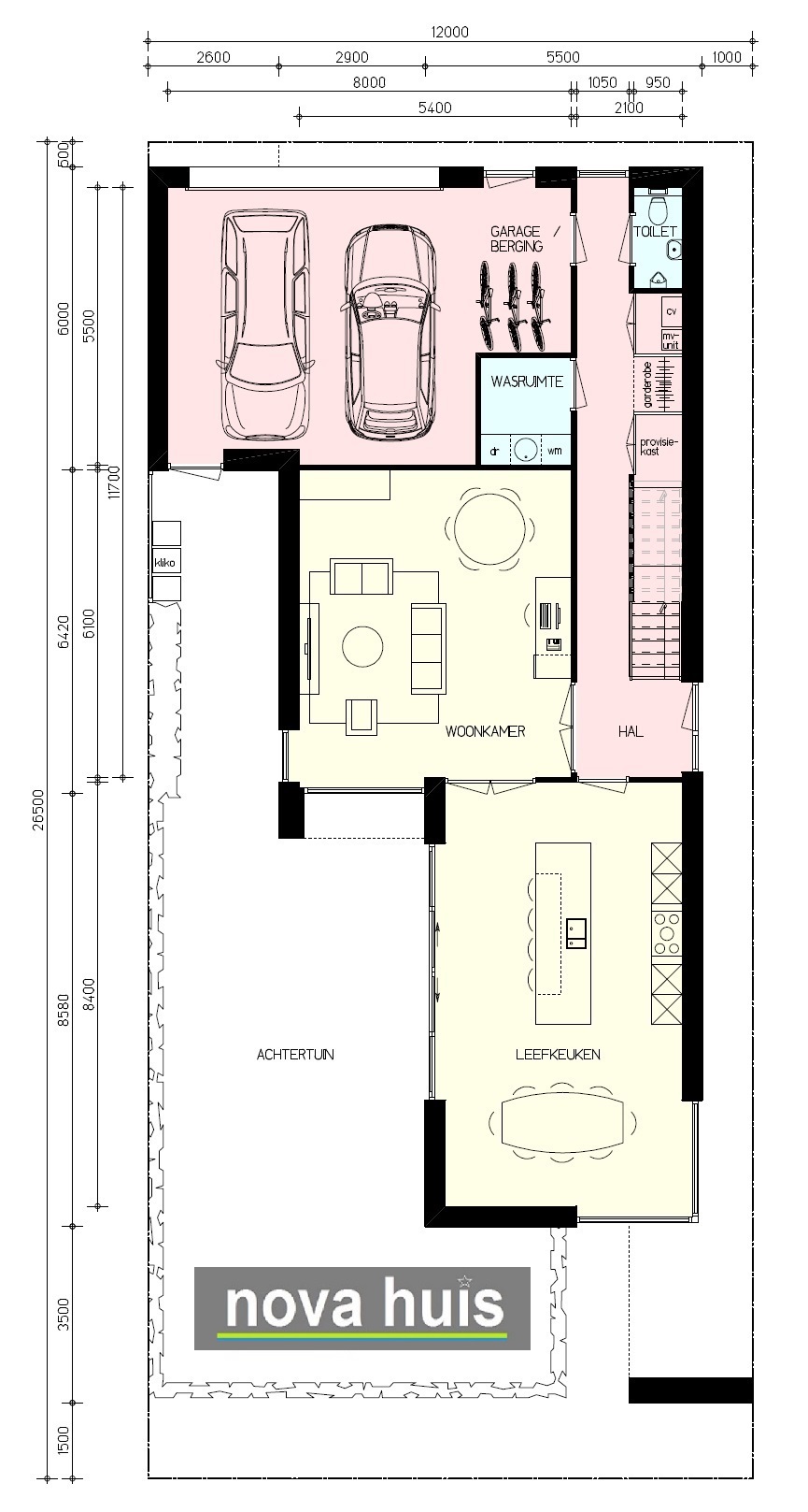 NOVA HUIS moderne woning in kubistische stijl ontwerpen en bouwen in energieneutrale uitvoering K142  