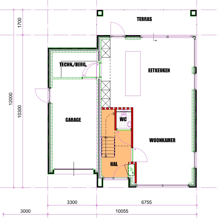 NOVA-HUIS K 364 moderne kubistische woning met garage