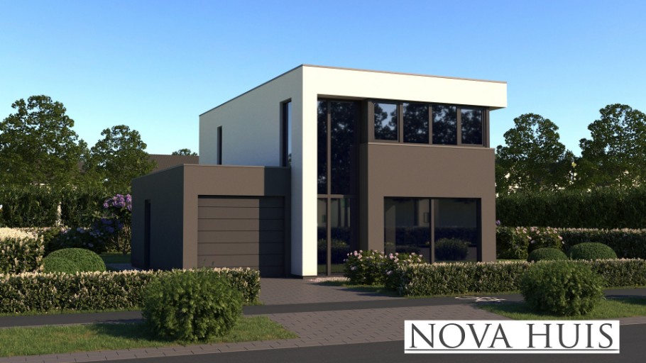 NOVA-HUIS K 364 moderne kubistische woning met garage