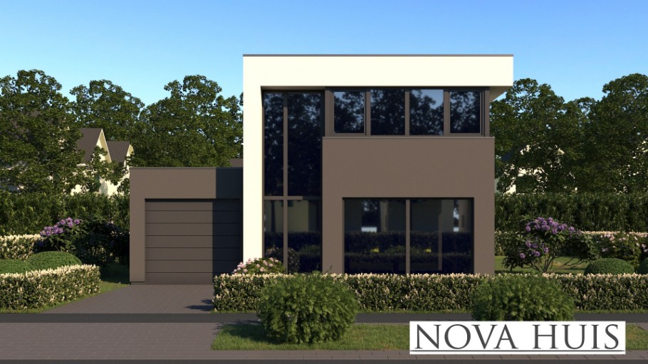 NOVA-HUIS K 364 moderne kubistische woning met garage