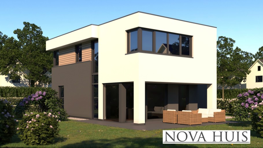 NOVA-HUIS K 364 moderne kubistische woning met garage