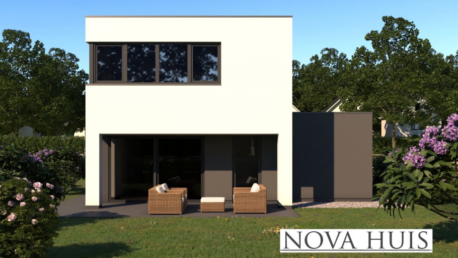 NOVA-HUIS K 364 moderne kubistische woning met garage