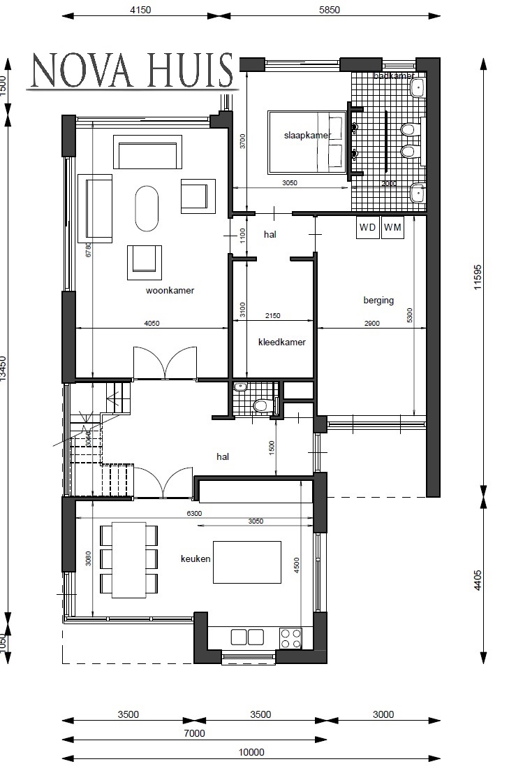 NOVA-HUIS K334 levensloopbestendige woning in ATLANTA MBS  Staalframebouw 