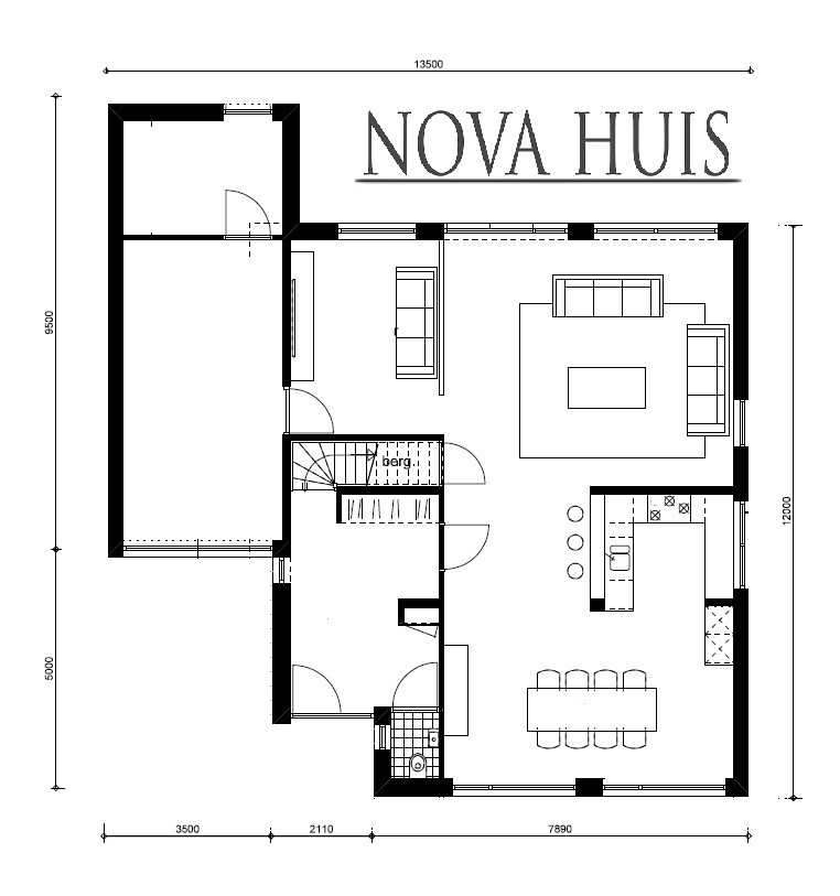NOVA-HUIS K339 kubistische villa beter bouwen met  ATLANTA staalframe MBS