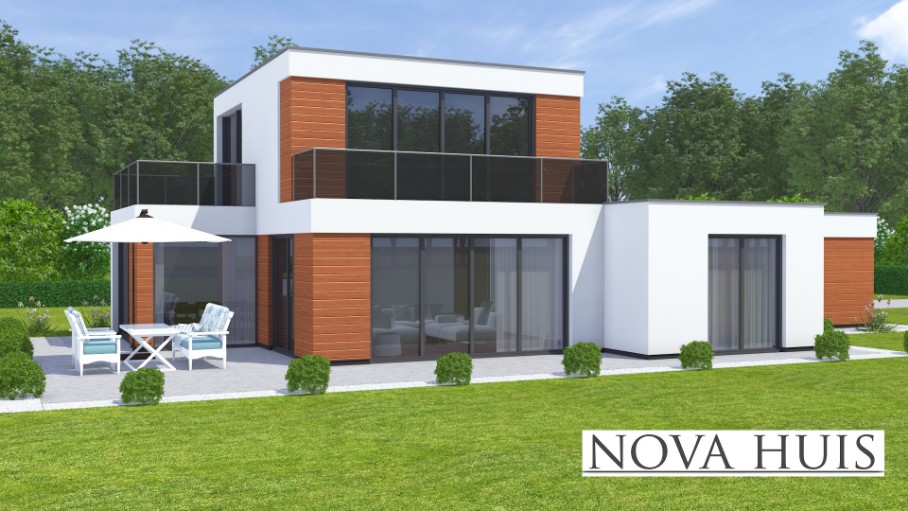 NOVA HUIS K370 bungalow levensloopbestendig kleine verdieping Staalframebouw Nederland