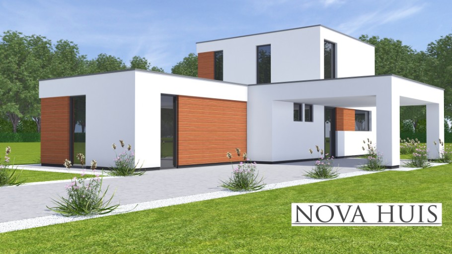 NOVA HUIS K370 bungalow levensloopbestendig kleine verdieping Staalframebouw Nederland
