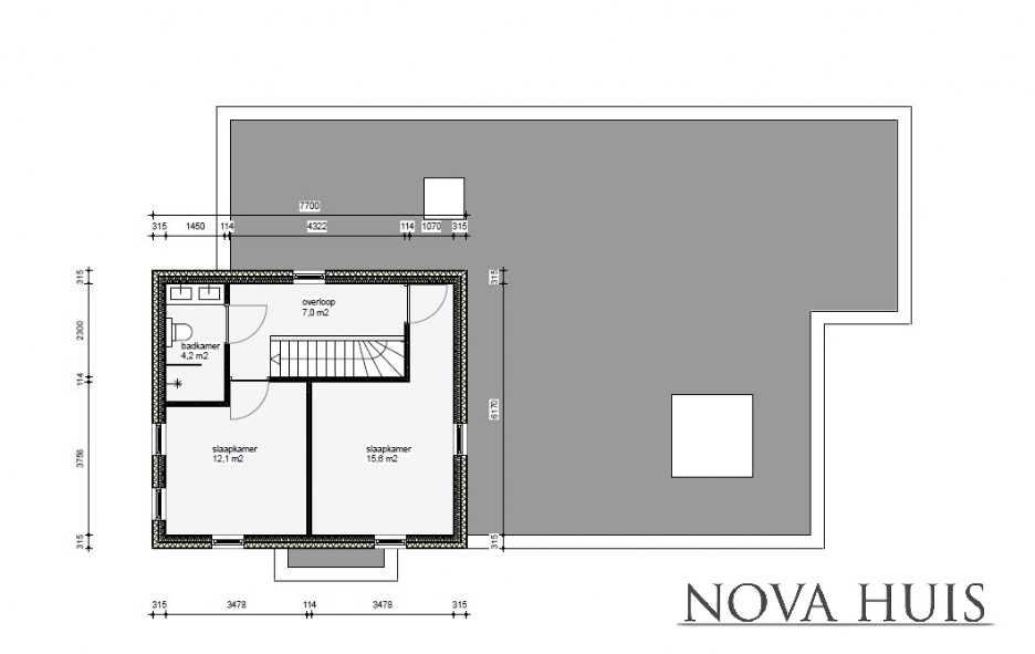 NOVA-HUIS K378 levensloopbestendige woning met verdieping vanaf 250.000 euro 