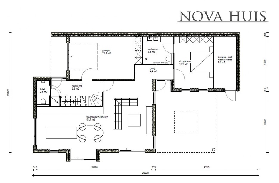 NOVA-HUIS K378 levensloopbestendige woning met verdieping vanaf 250.000 euro 