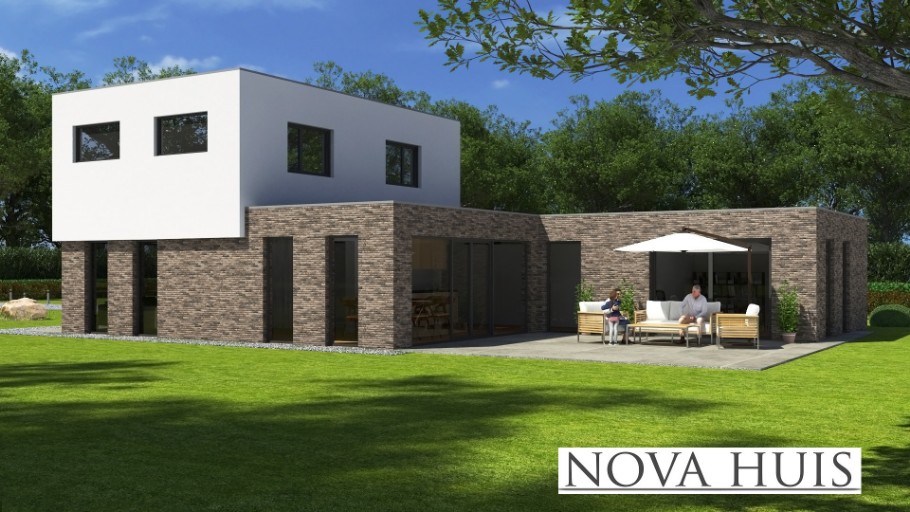NOVA-HUIS K380 nieuw ontwerp eigenbouw met staalframe bouw Nederland