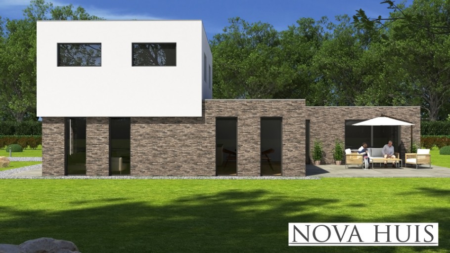 NOVA-HUIS K380 nieuw ontwerp eigenbouw met staalframe bouw Nederland