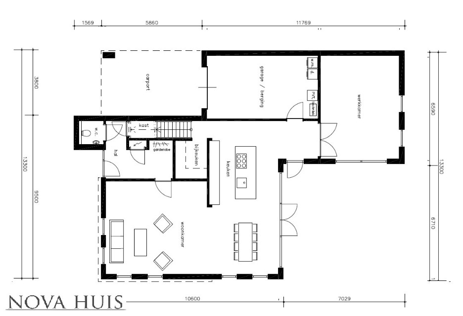 NOVA-HUIS K380 nieuw ontwerp eigenbouw met staalframe van ATLANTA MBS 