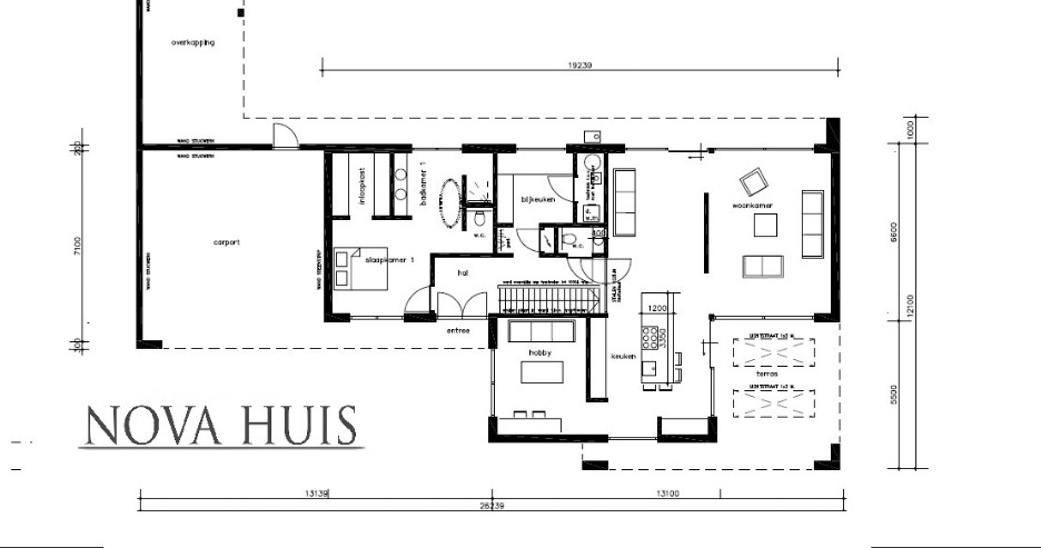 NOVA HUIS K388 moderne kubistische levensloopbestendige woning ATLANTA Staalframebouw 