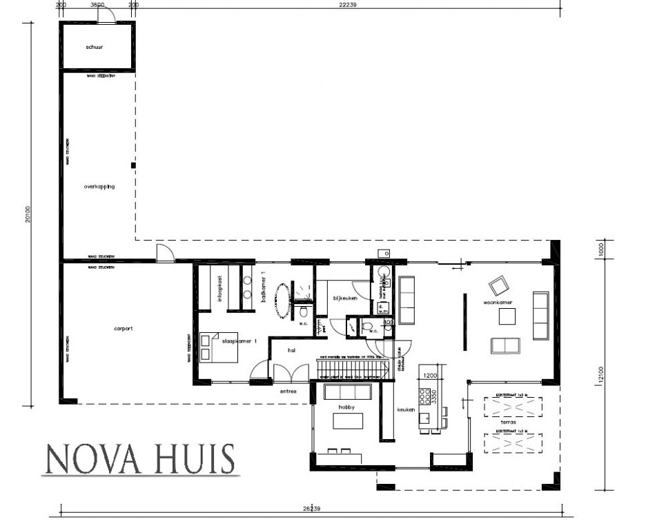 NOVA HUIS K388 moderne kubistische levensloopbestendige woning ATLANTA Staalframebouw 