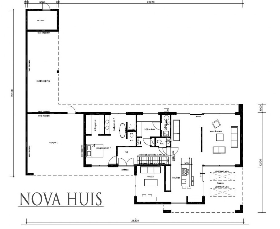 NOVA HUIS K388 moderne kubistische levensloopbestendige woning Staalframebouw Nederland