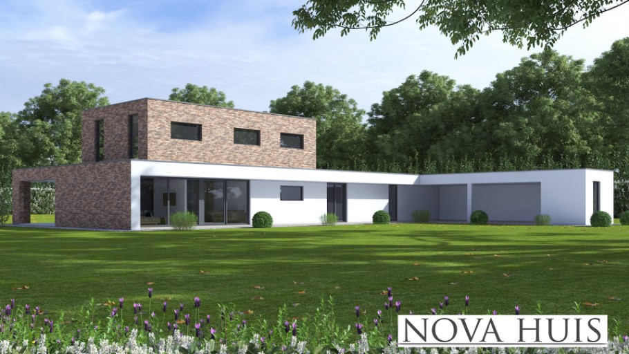 NOVA HUIS K388 moderne kubistische levensloopbestendige woning Staalframebouw Nederland