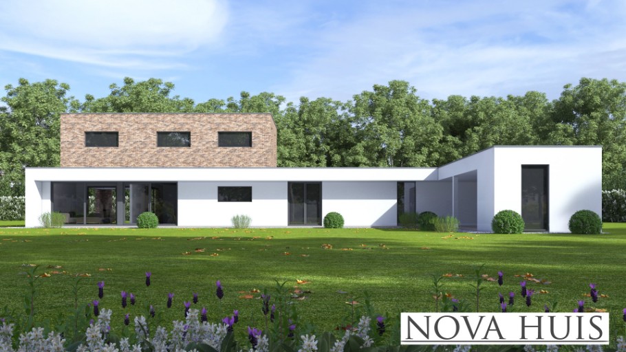 NOVA HUIS K388 moderne kubistische levensloopbestendige woning Staalframebouw Nederland