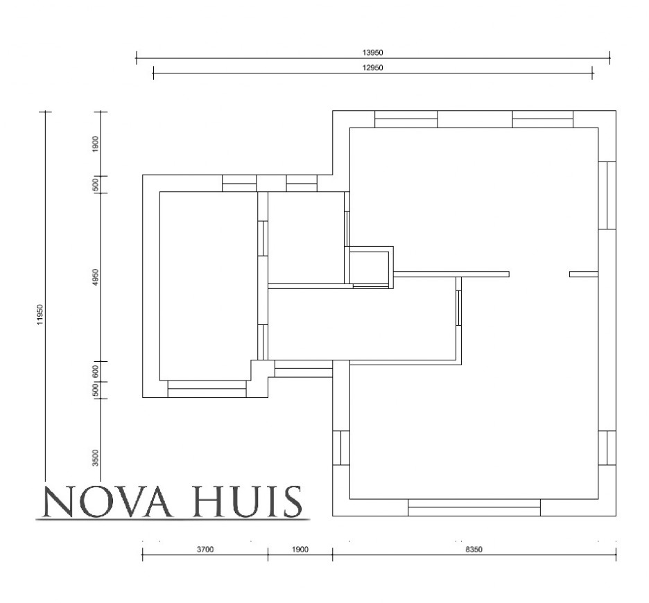 NOVA HUIS Kap 124 royale woning met zijbeuk prefab bouw van ATLANTA MBS staalframebouw