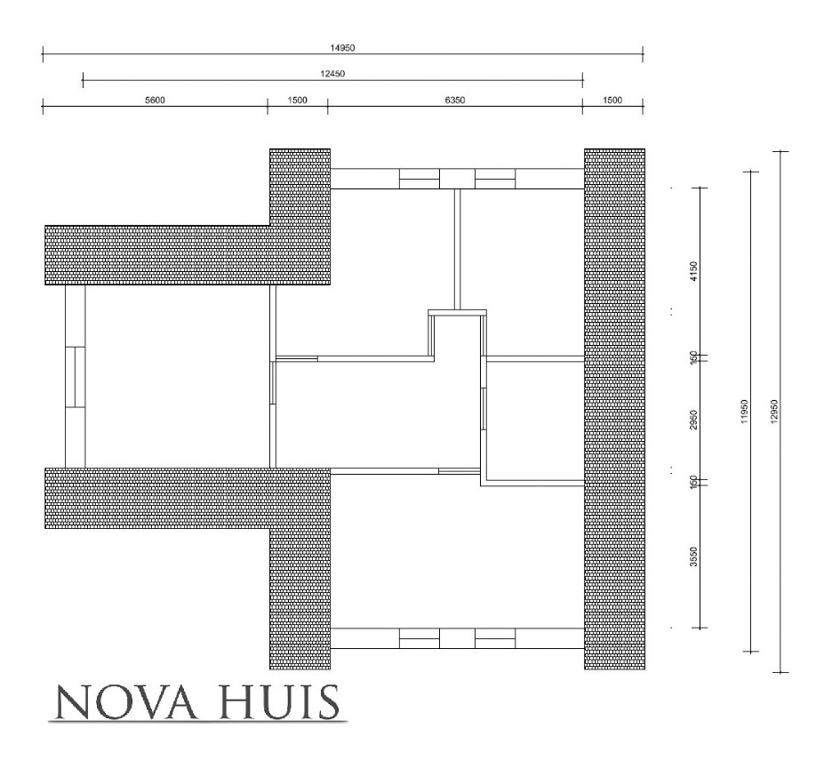 NOVA HUIS Kap 124 royale woning met zijbeuk prefab bouw van ATLANTA MBS staalframebouw