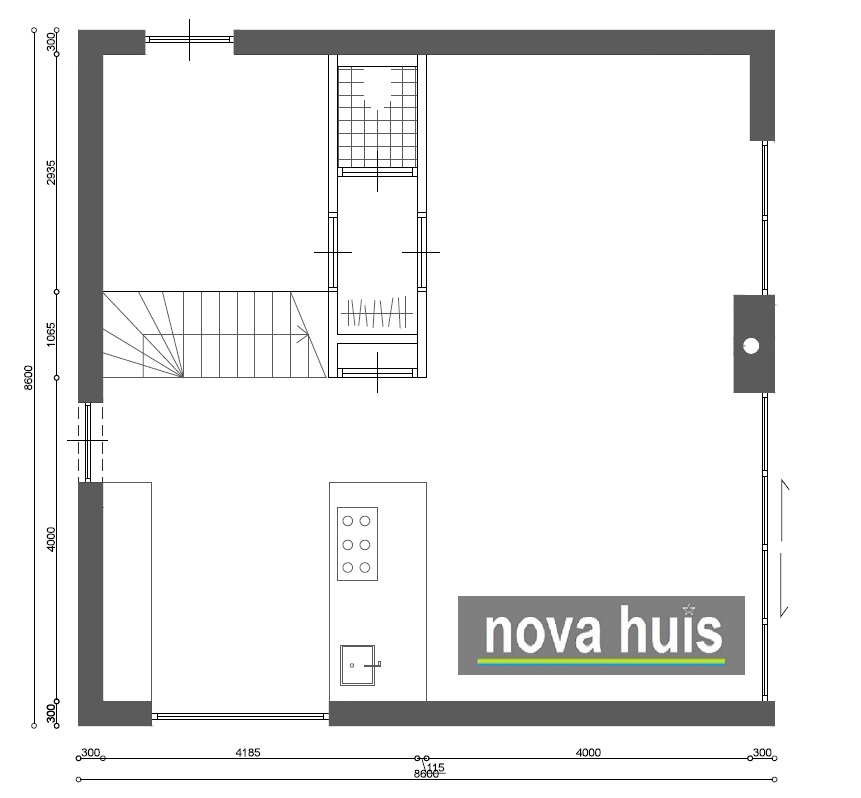 NOVA-HUIS Kubus woningen. Moderne ontwerpen in kubistische vormgeving K111 