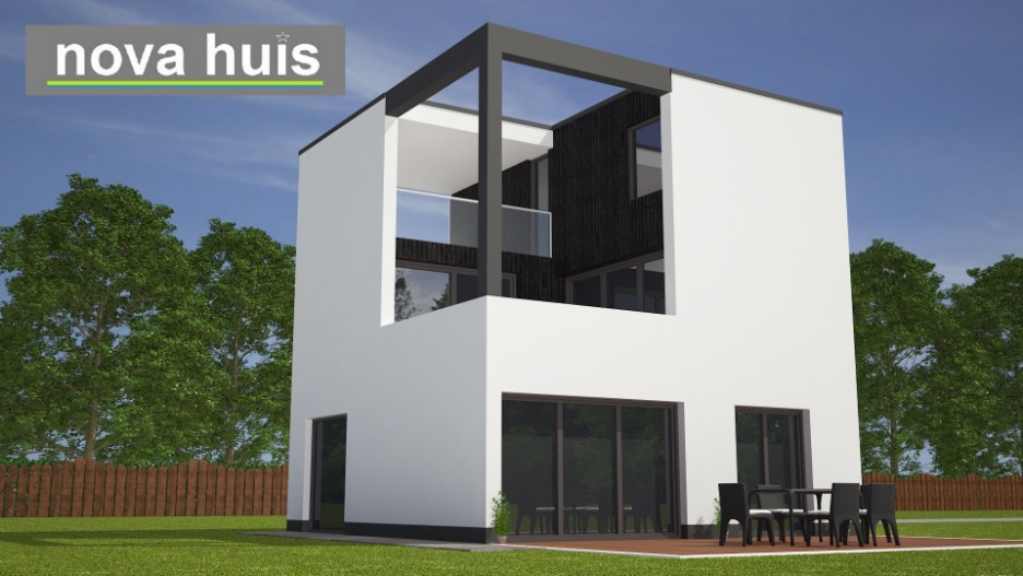 NOVA-HUIS Kubus woningen. Moderne ontwerpen in kubistische vormgeving K111 