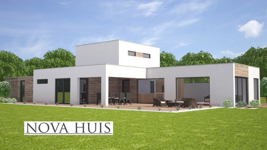 NOVA-HUIS M 358v2 levensloopbestendige villa met kleine verdieping ATLANTA staalframe