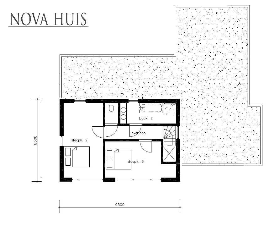 NOVA-HUIS M392 gelijkvloerse woning met kleine verdieping  ATLANTA MBS Staalframebouw 