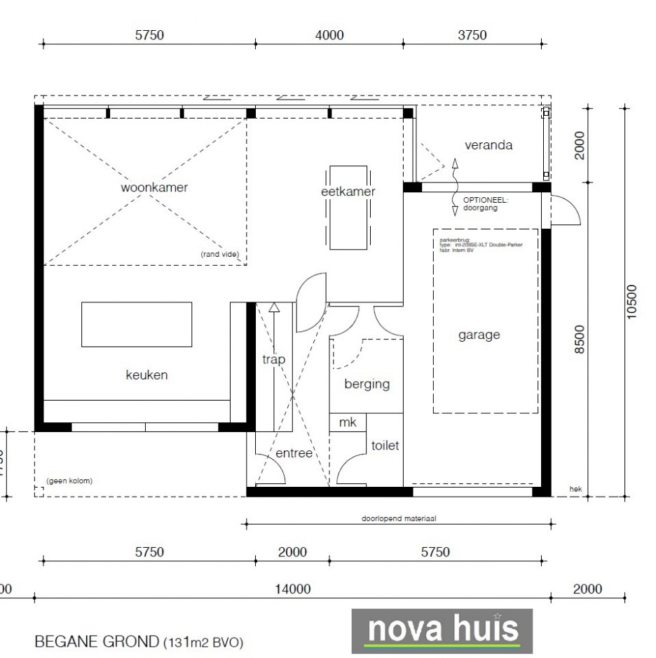 NOVA-HUIS Moderne kubistische villa met onderhoudsarme gevelbekleding veel ramen en glas en vrije indeling K106