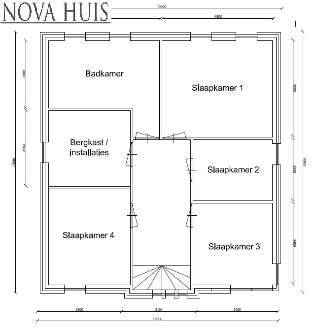 NOVA-HUIS Moderne kubistische villa inspired Frank Lloyd Wright onderhoudsvrij energieneutraal M258
