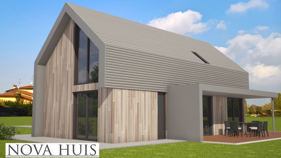 NOVA-HUIS Schuurwoning energieneutraal passief aardbevingsbestendig staalframebouw K96 NOVA-HUIS Schuurwoning energieneutraal passief aardbevingsbestendig staalframebouw K96