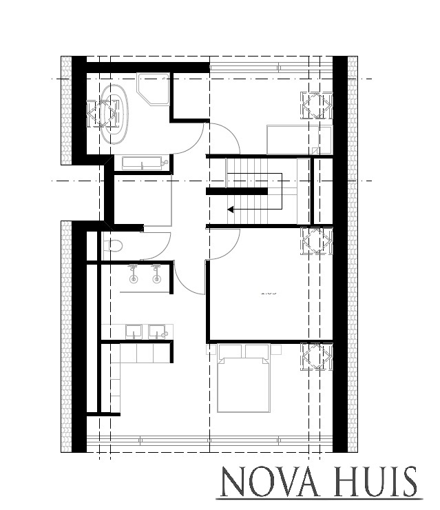 NOVA-HUIS Schuurwoning type 129 PREFAB staalframebouw Atlanta MBS