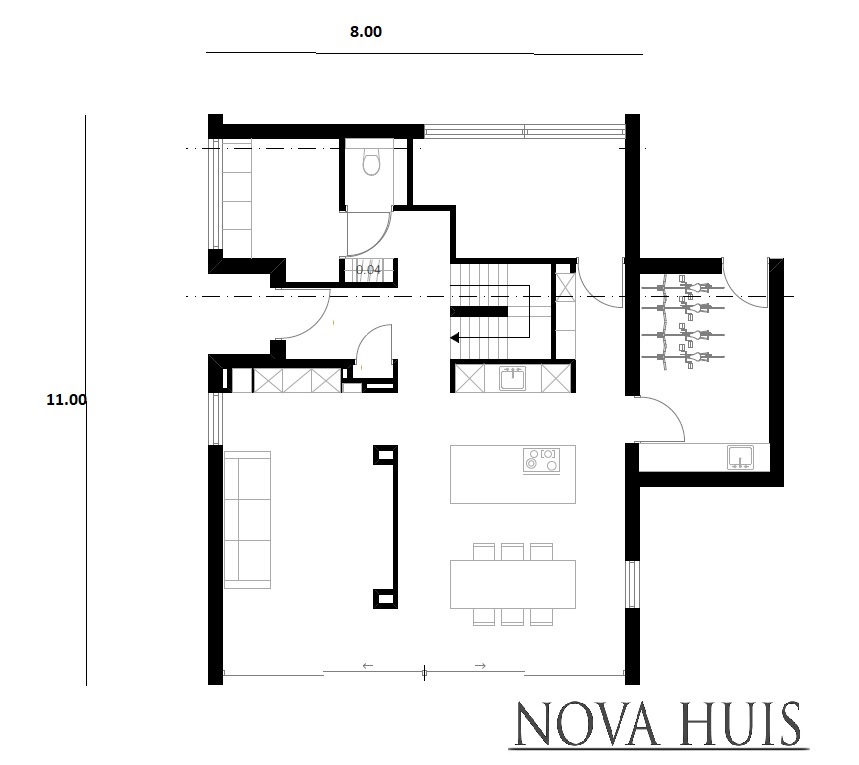 NOVA-HUIS Schuurwoning type 129 PREFAB staalframebouw Atlanta MBS