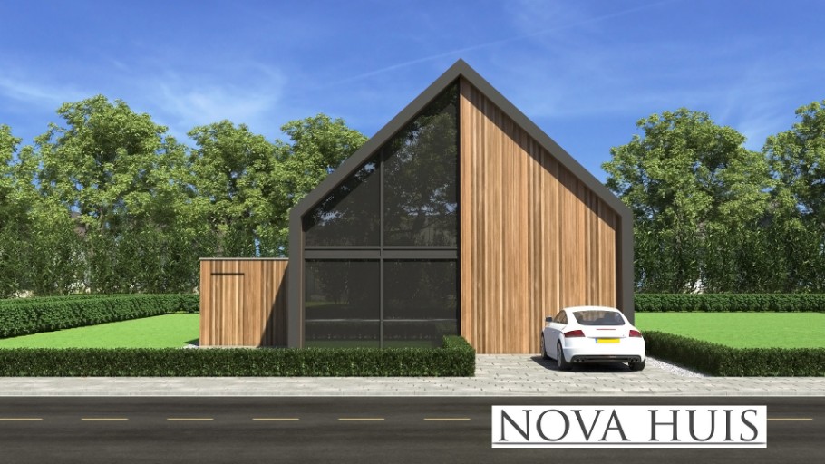 NOVA-HUIS Schuurwoning type 129 PREFAB staalframebouw Nederland 
