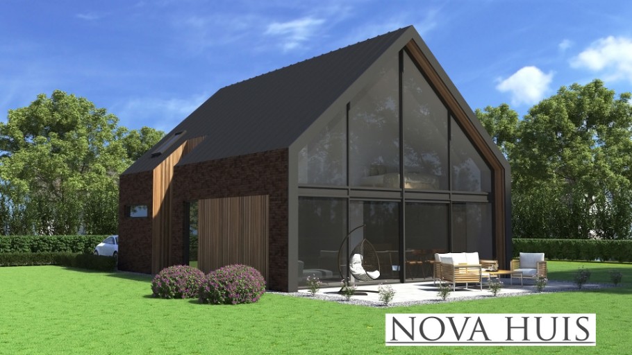 NOVA-HUIS Schuurwoning type 129 PREFAB staalframebouw Nederland 