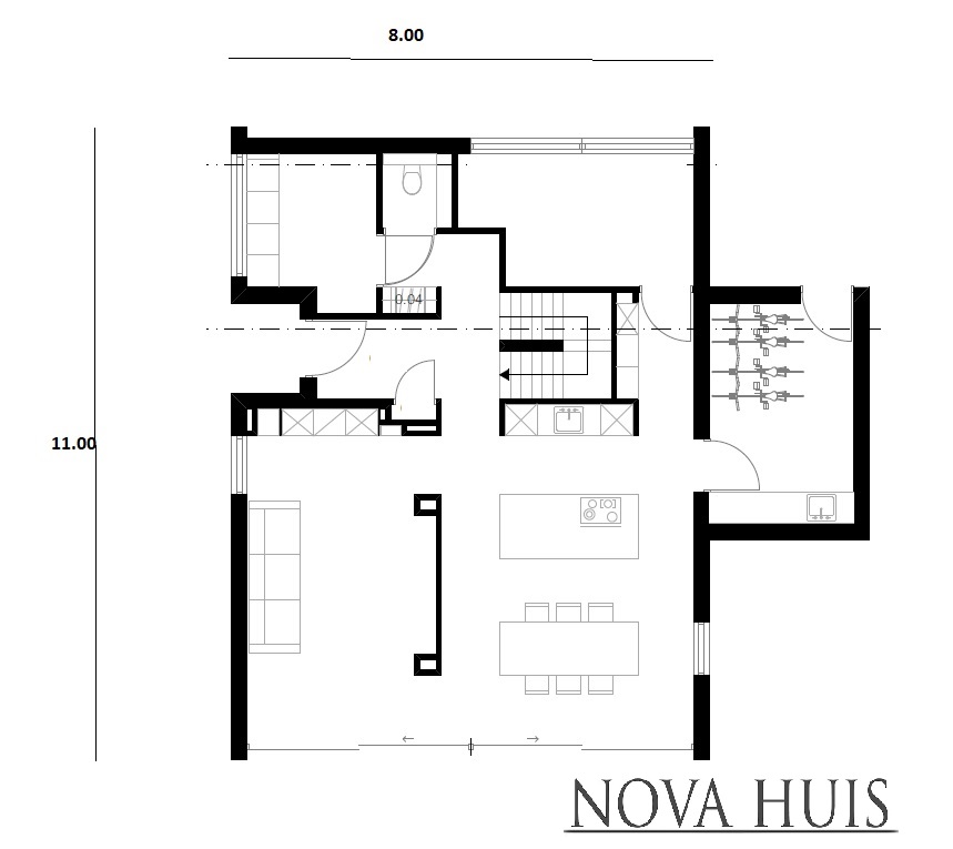 NOVA-HUIS Schuurwoning type 129 PREFAB staalframebouw Nederland 