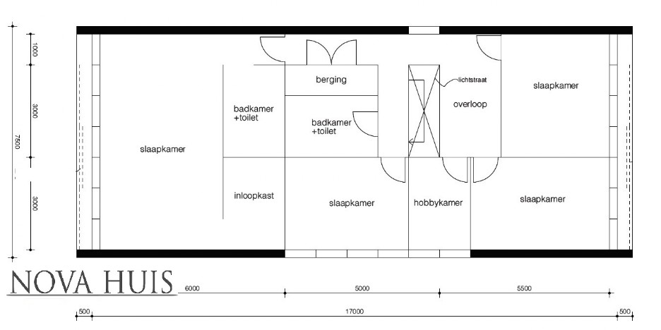 NOVA-HUIS Strakke rechthoekige energieneutrale villawoning in staalframebouw met verdieping 169