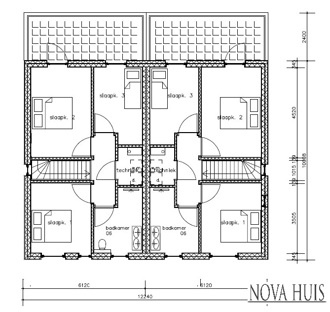 NOVA-HUIS TK49 2 onder 1 kap geschakelde woning goedkoop bouwen
