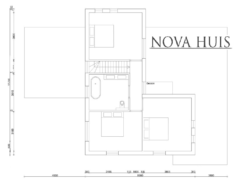 NOVA-HUIS betaalbare moderne villa gasloos bouwen ontwerp K260