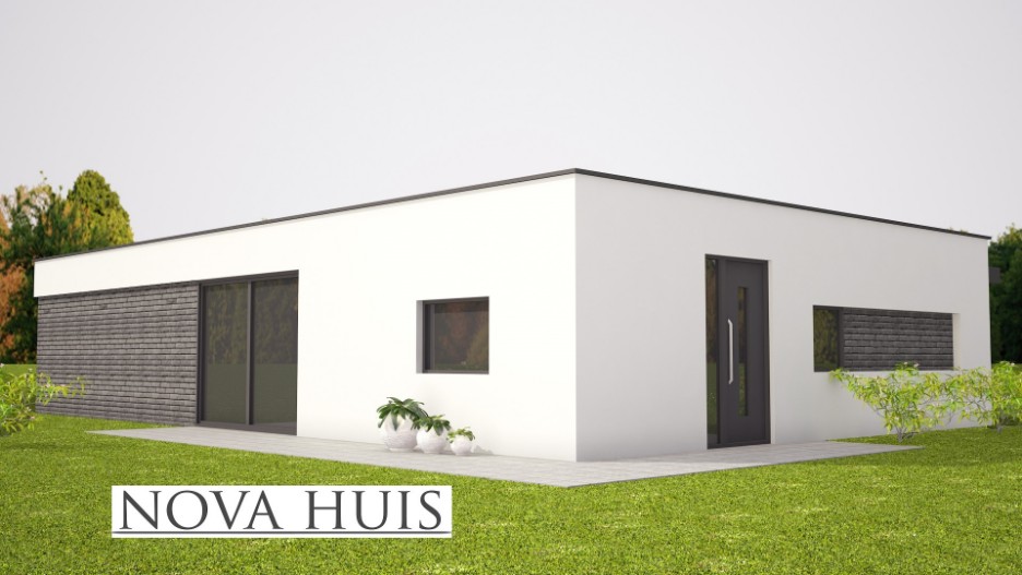 NOVA-HUIS bungalow tye A 91 evensloopbestendig onderhoudsarm energieneutraal staalframebouw