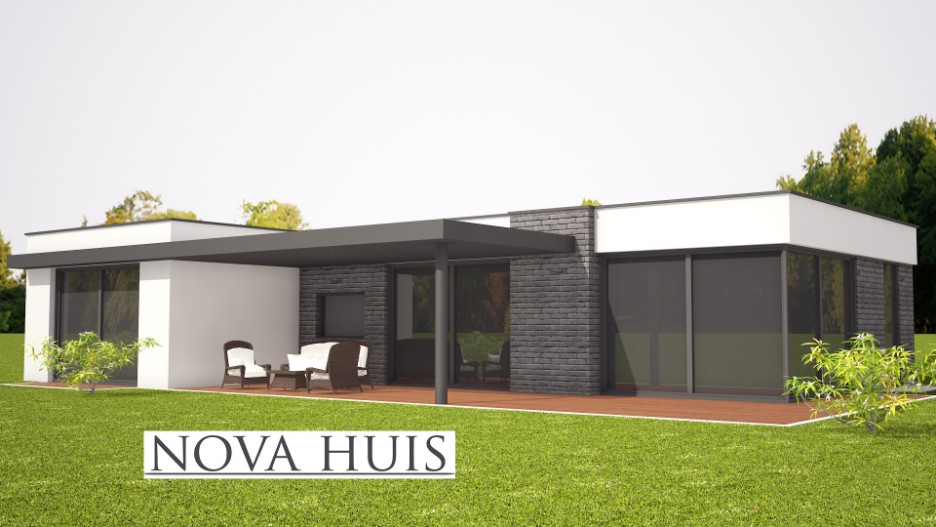 NOVA-HUIS bungalow tye A 91 evensloopbestendig onderhoudsarm energieneutraal staalframebouw