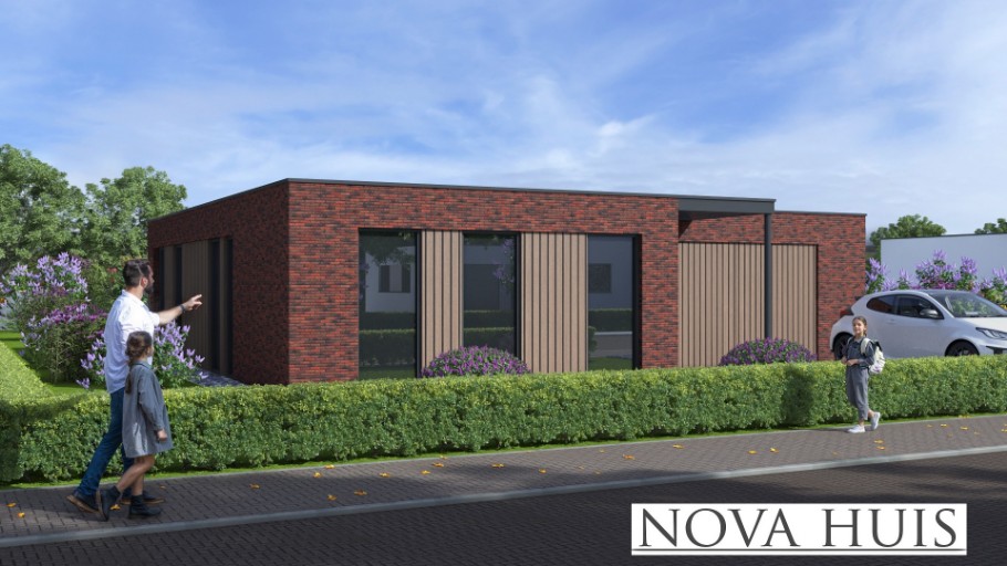 NOVA HUIS bungalow type A196 met plat dak levensloopbestendig NOVA HUIS bungalow type A196 met plat dak levensloopbestendig